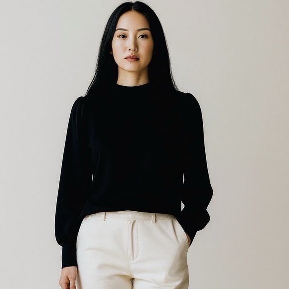 white birch Tops - S White Birch Black Top SOFT